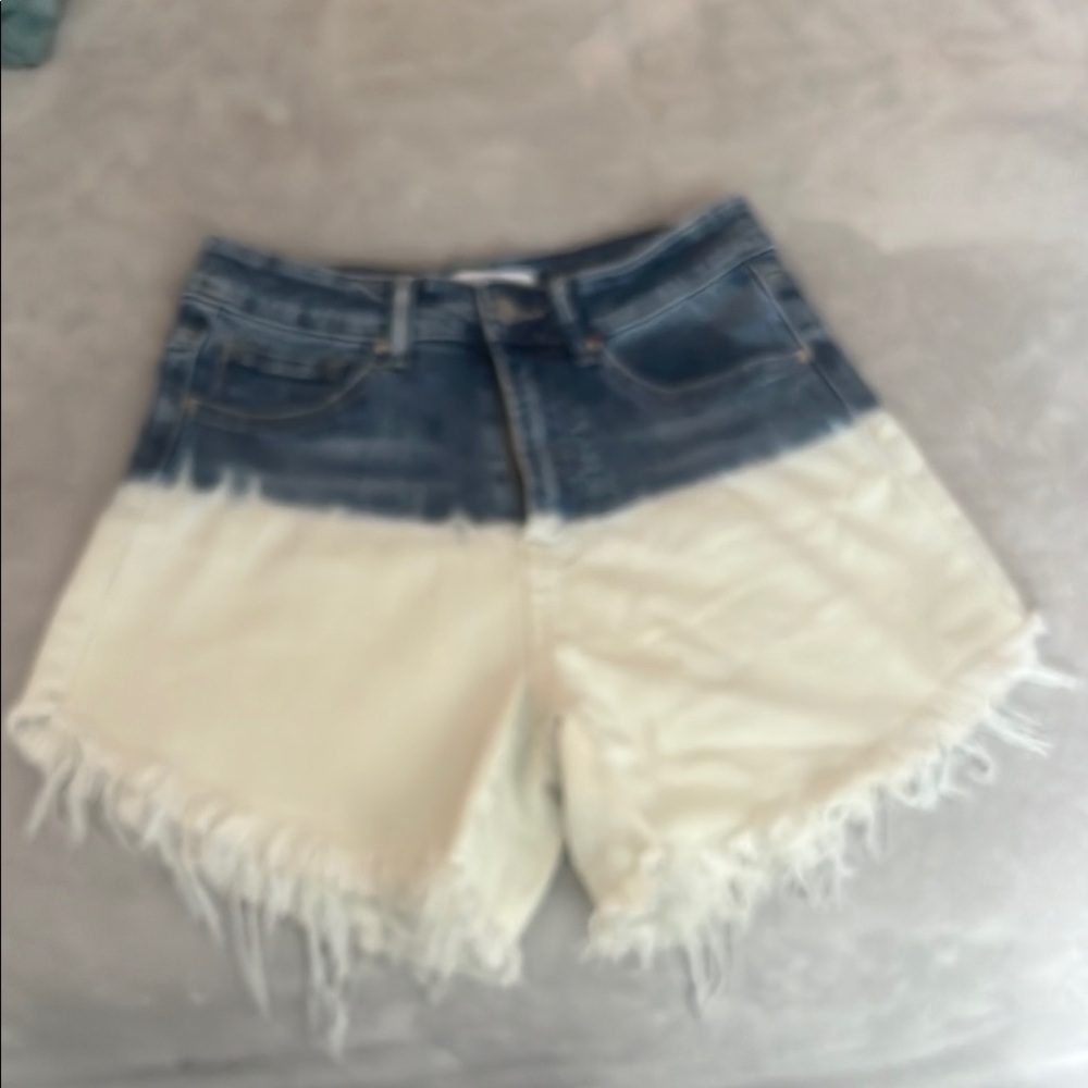 Risen Two-Tone Denim Women Shorts